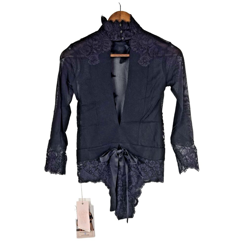 Free People x We Are HAH Women's Small Black Reversible Lacey Bodysuit NWT - Picture 5 of 14